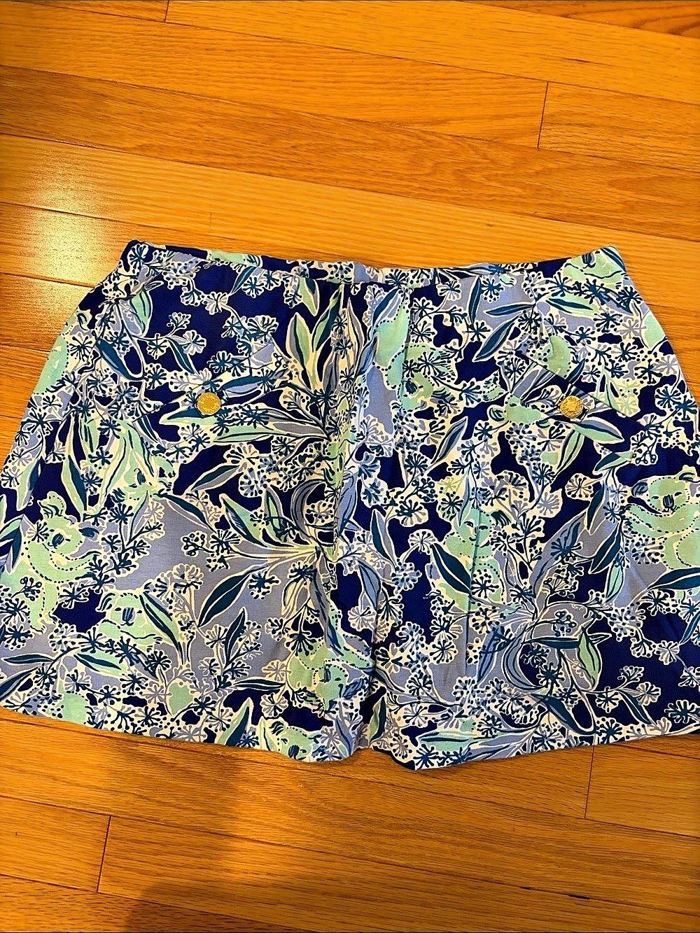 Lilly Pulitzer Madison Skort Blue & Green size Large EUC